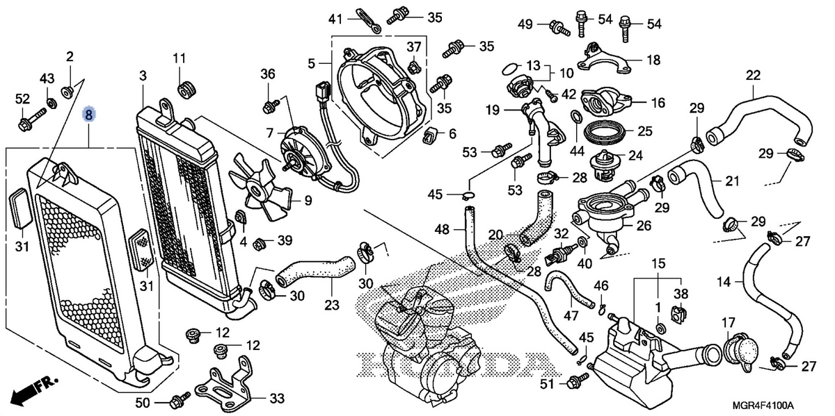 Honda OEM part 19035-MBA-671