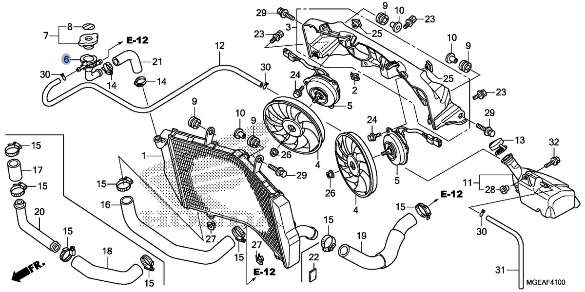 Honda OEM part 19035-MFL-003