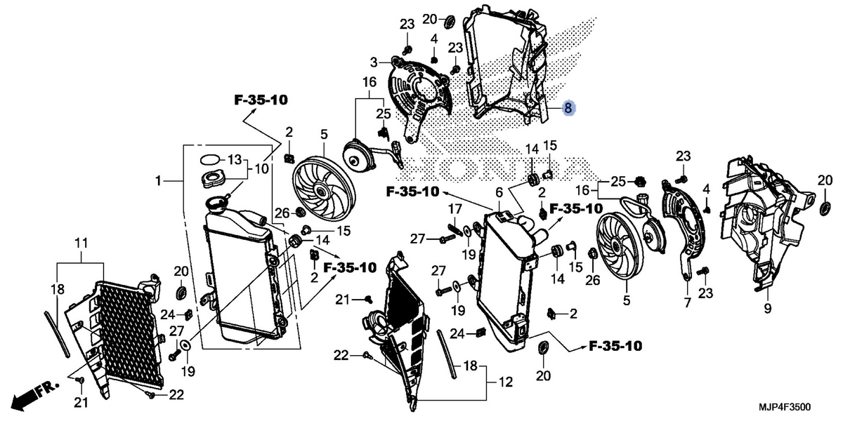 Honda OEM part 19035-MJP-G50