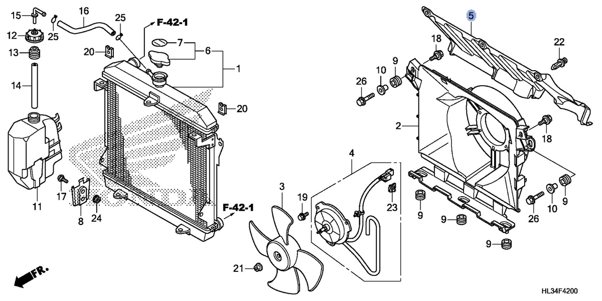 Honda OEM part 19036-HL3-A01
