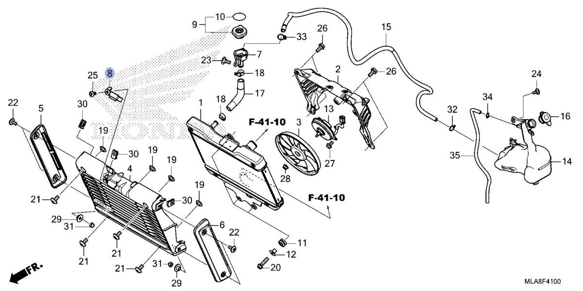 Honda OEM part 19036-MLA-A00