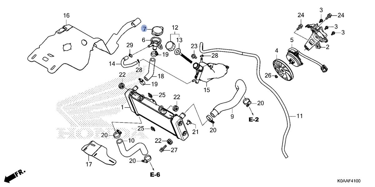 Honda OEM part 19037-K0A-JB1