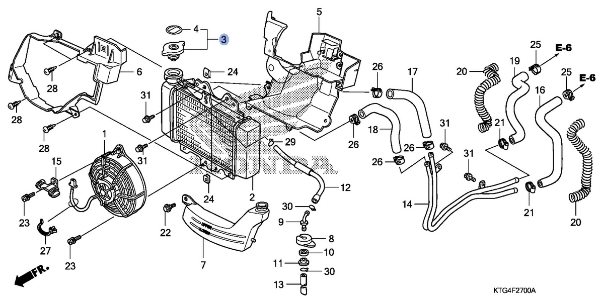 Honda OEM part 19037-KTG-305