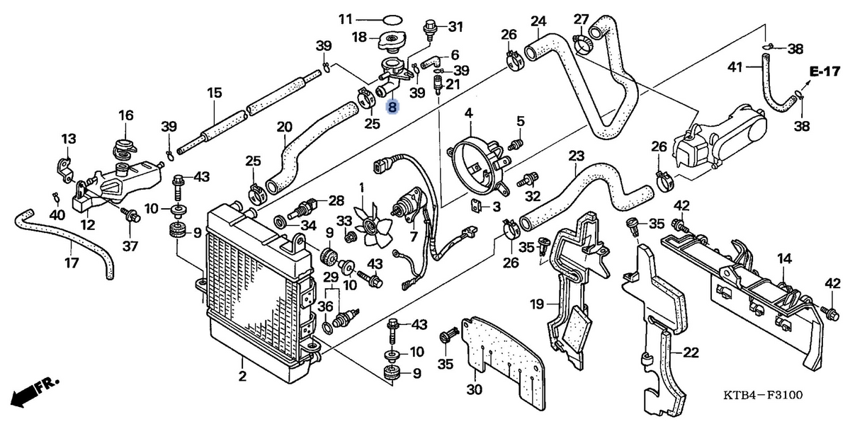 Honda OEM part 19039-KM1-004