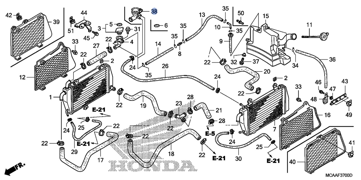 Honda OEM part 19039-MCA-A61