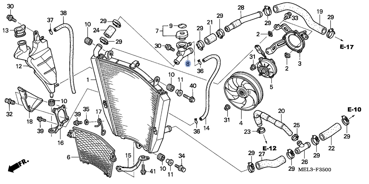 Honda OEM part 19039-MEL-003
