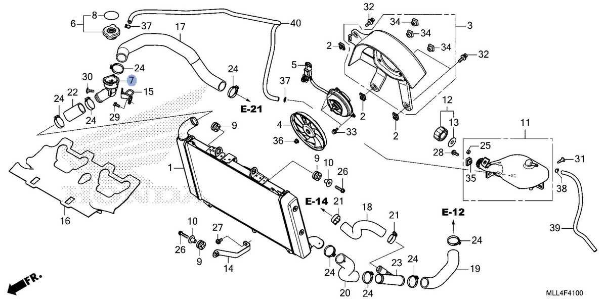 Honda OEM part 19039-MLL-D01