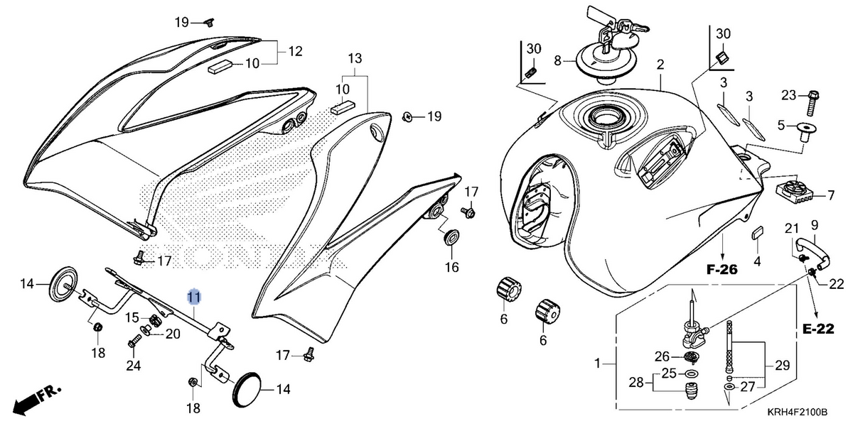 Honda OEM part 19040-KRH-G20