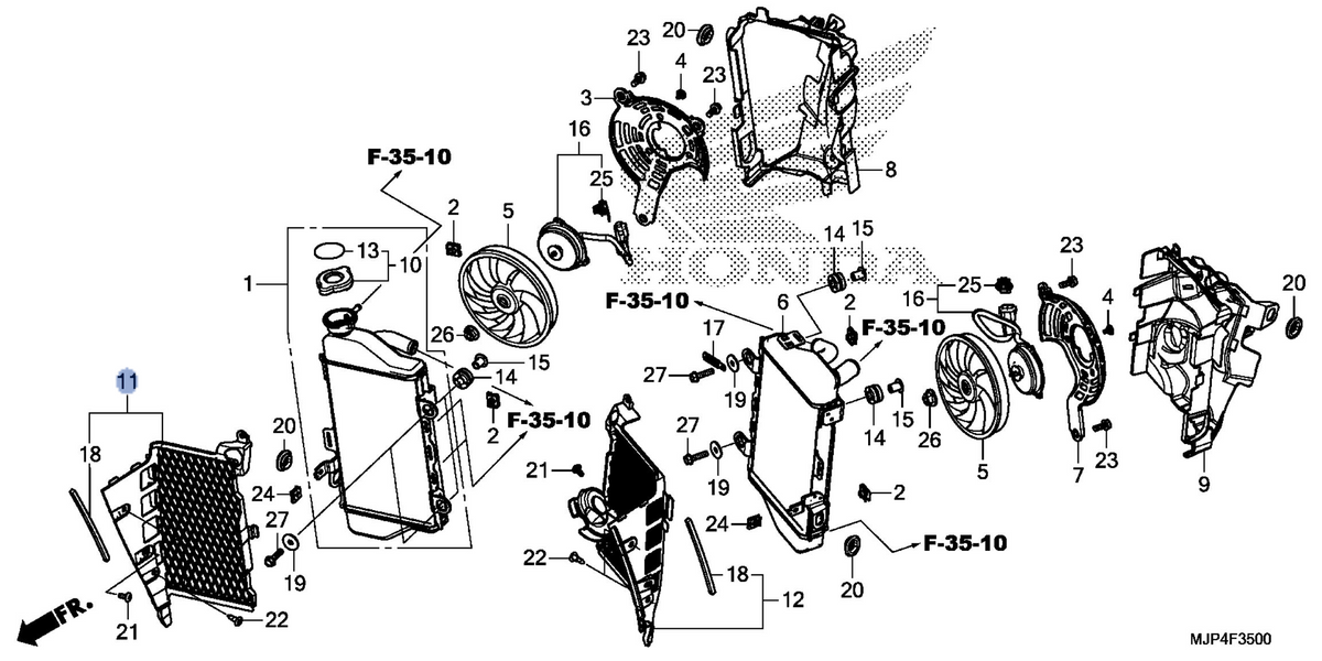 Honda OEM part 19040-MJP-G50