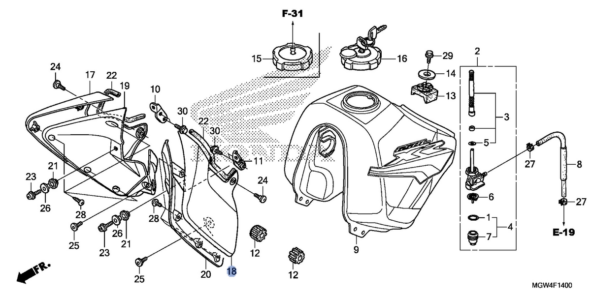 Honda OEM part 19040-MY6-700ZC