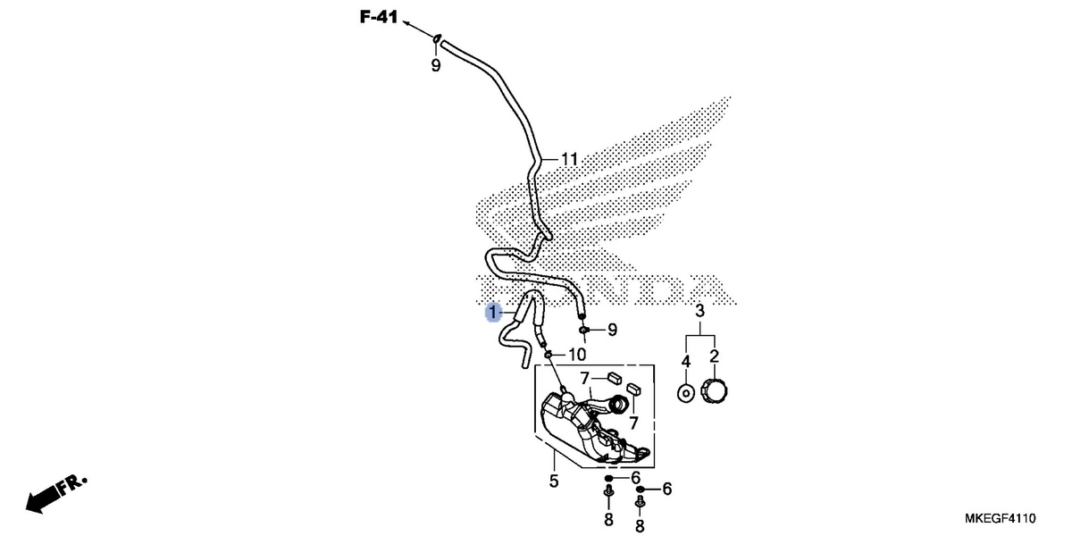 Honda OEM part 19041-MKE-A50