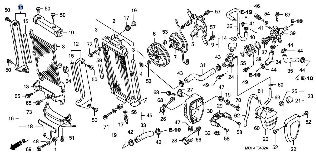 Honda OEM part 19043-MCH-C20