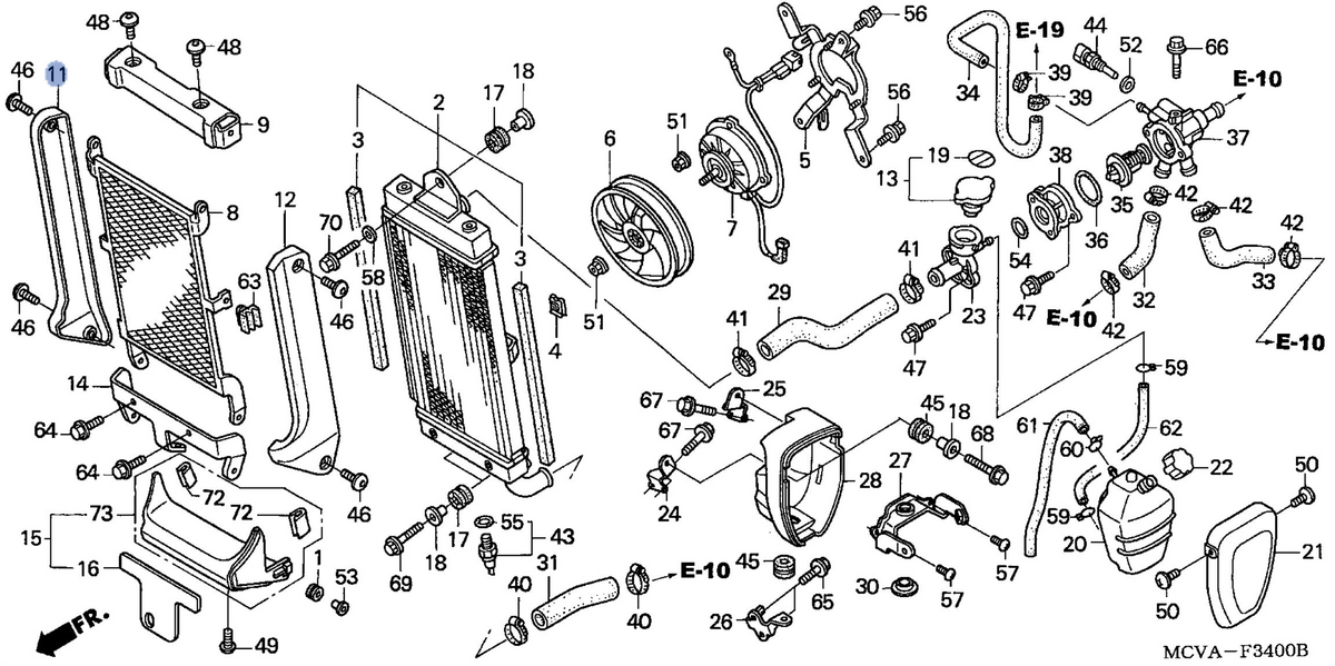 Honda OEM part 19043-MCV-N10