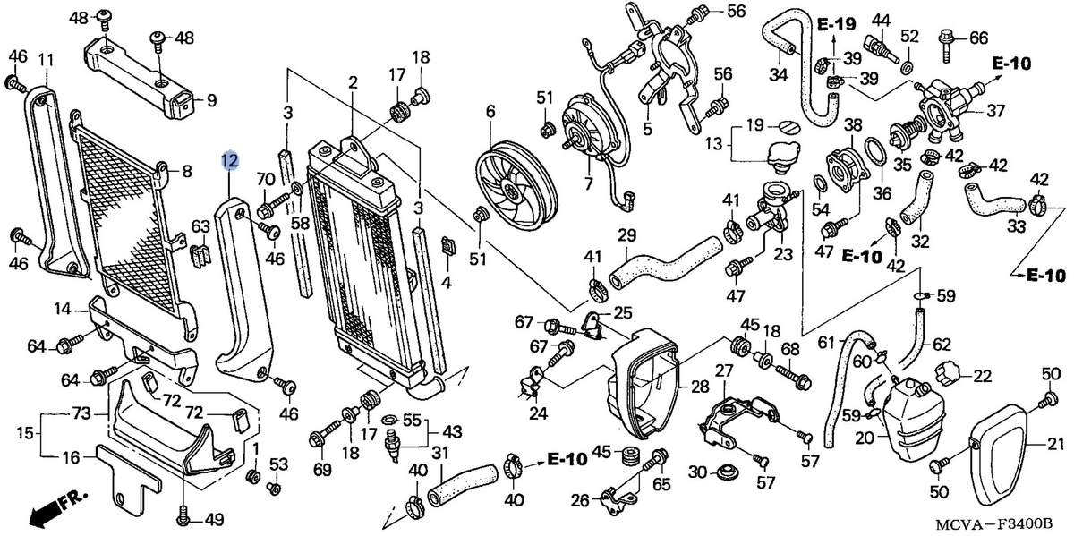 Honda OEM part 19044-MCV-N10