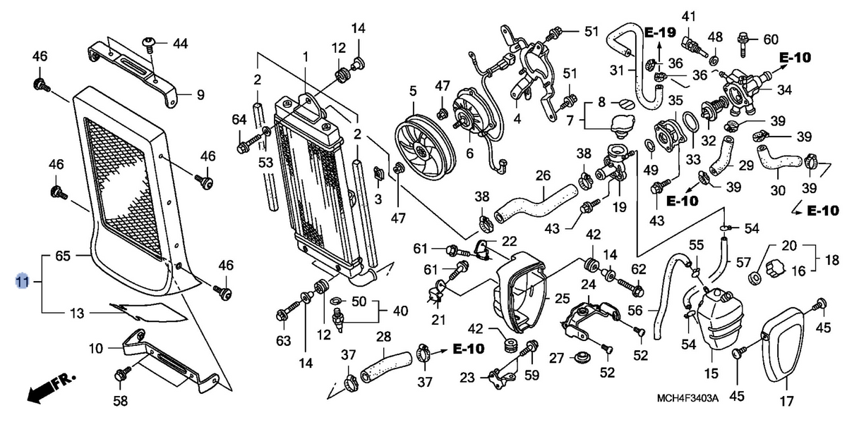 Honda OEM part 19045-MCH-F10ZC