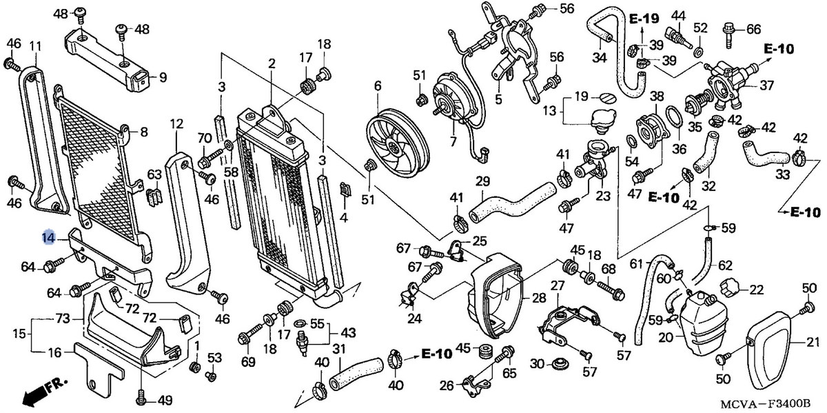 Honda OEM part 19045-MCV-N10