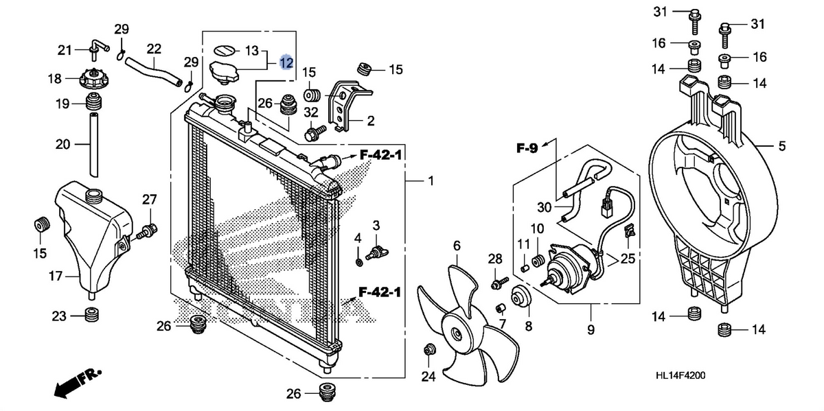 Honda OEM part 19045-PWA-004