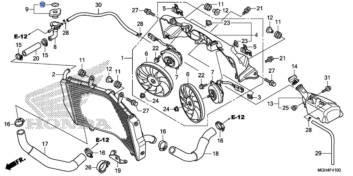 Honda OEM part 19046-KVB-902