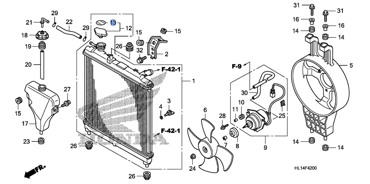 Honda OEM part 19046-RAA-A00