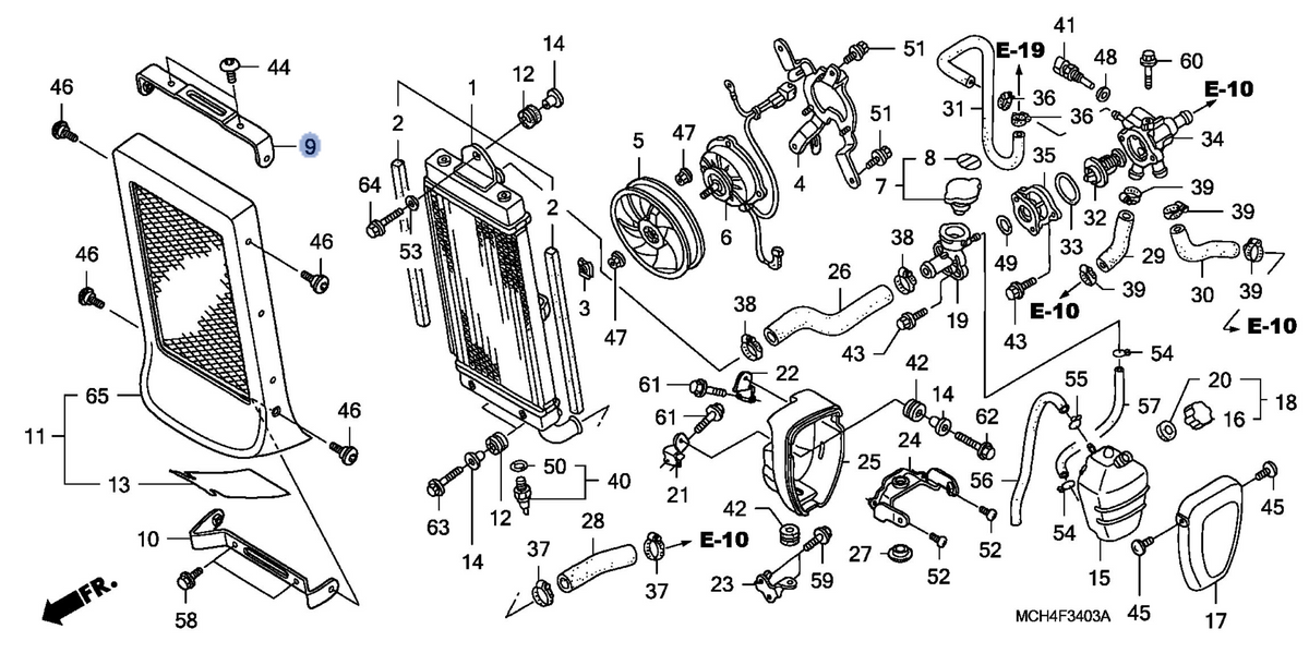 Honda OEM part 19047-MCH-F10