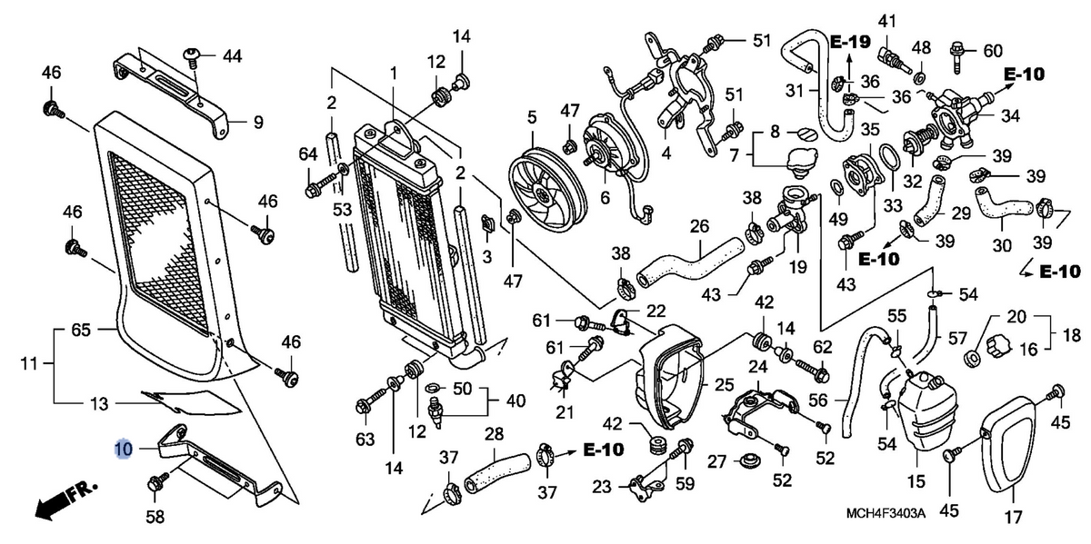 Honda OEM part 19048-MCH-F10