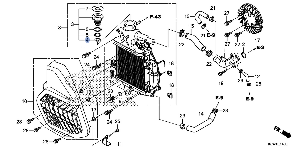 Honda OEM part 19049-K27-V51