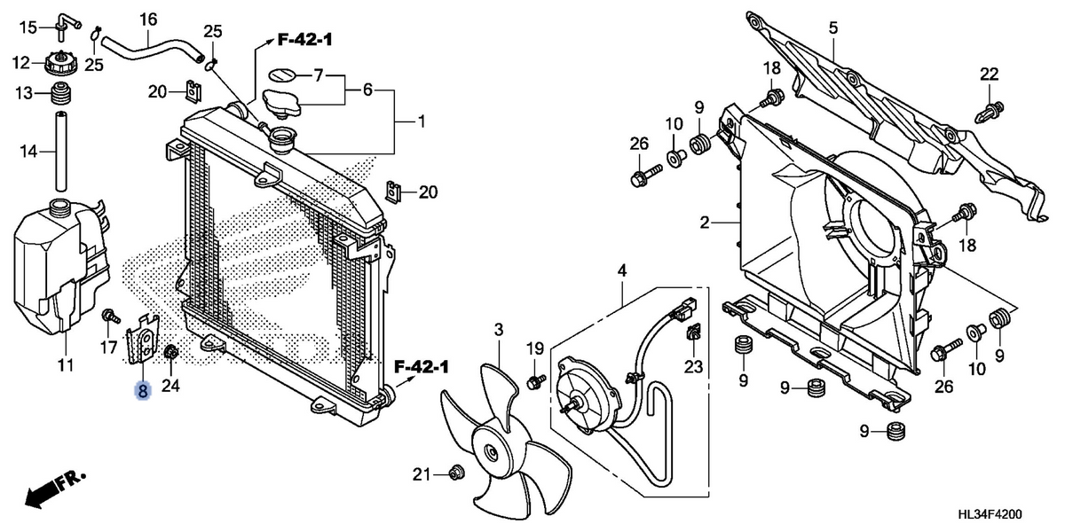 Honda OEM part 19050-HL3-A00