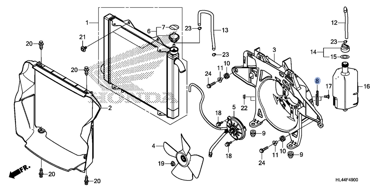 Honda OEM part 19050-HL4-A00