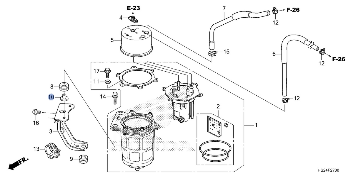 Honda OEM part 19052-HR6-MF0