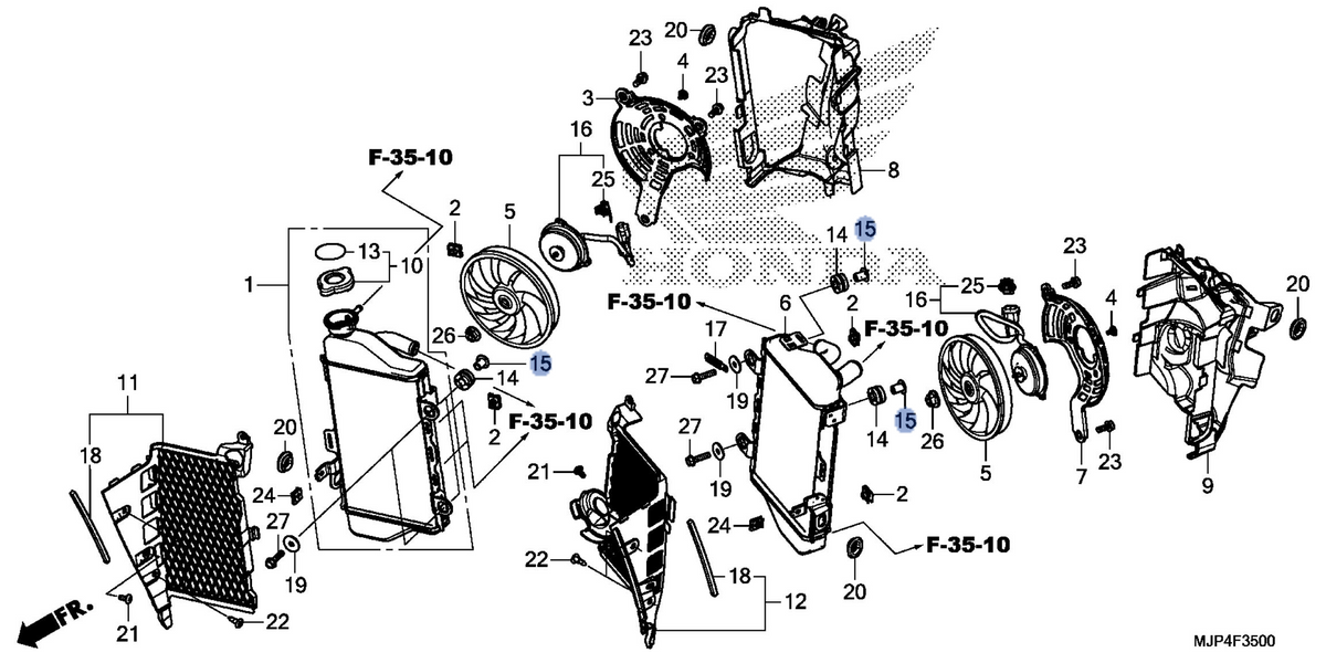 Honda OEM part 19052-MFF-D00