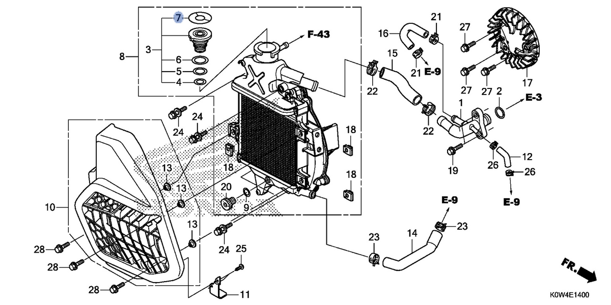 Honda OEM part 19055-K12-941