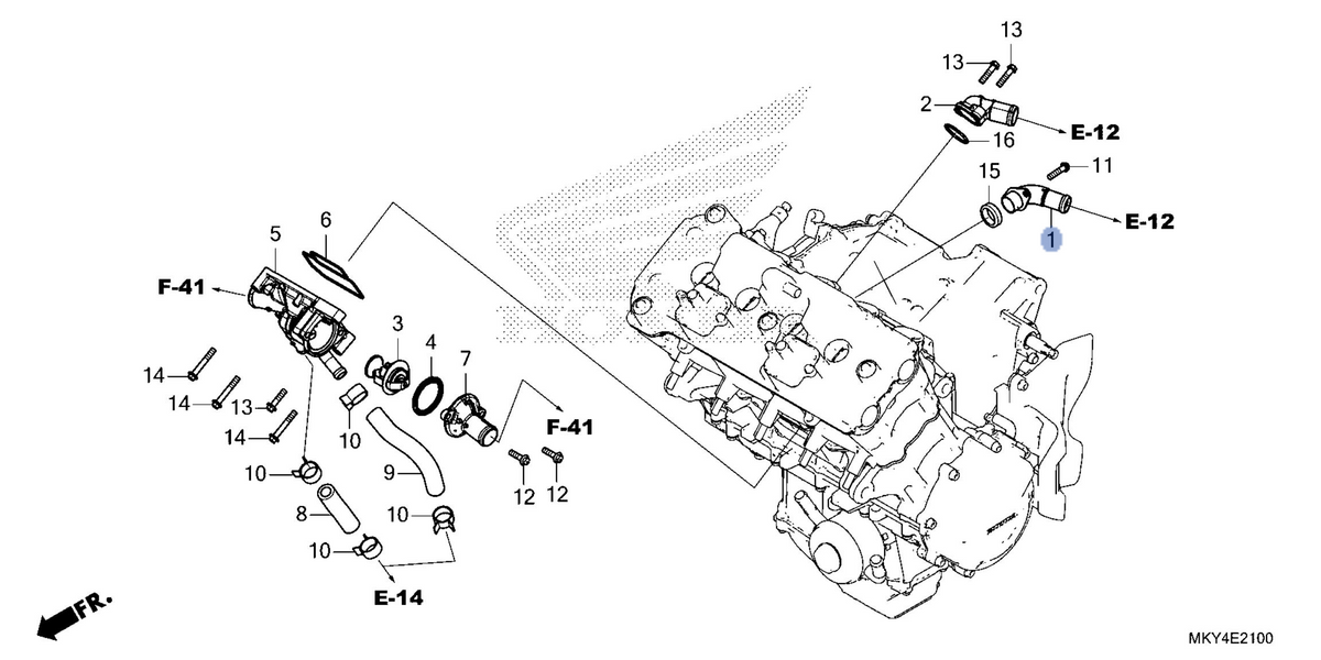 Honda OEM part 19060-MJE-D00