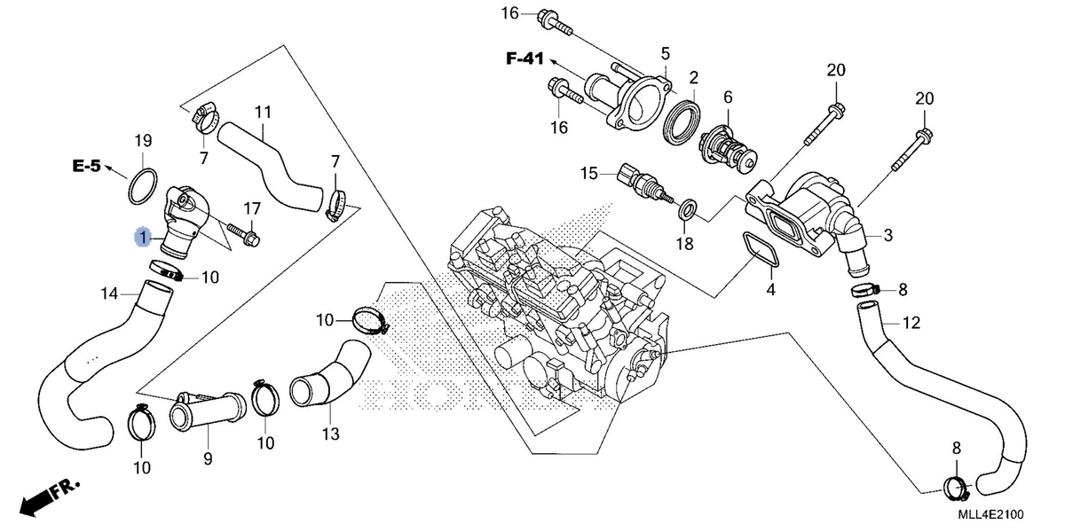 Honda OEM part 19060-MLL-D00