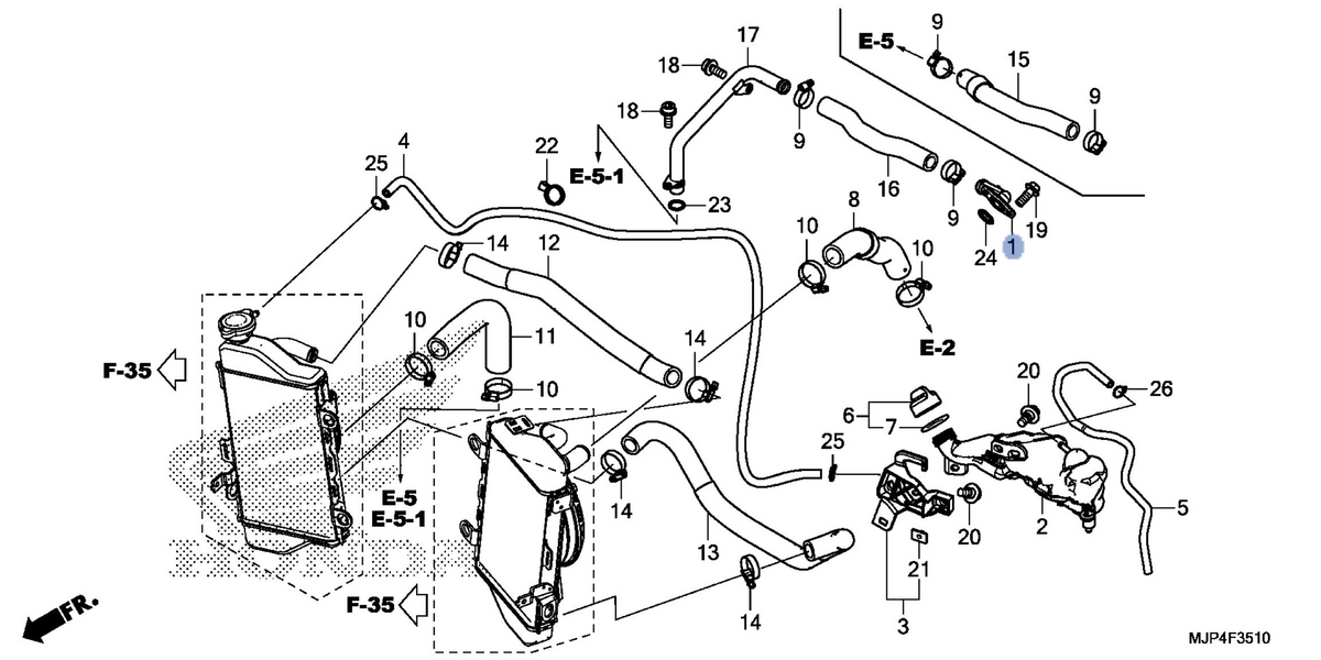 Honda OEM part 19061-MJP-G50