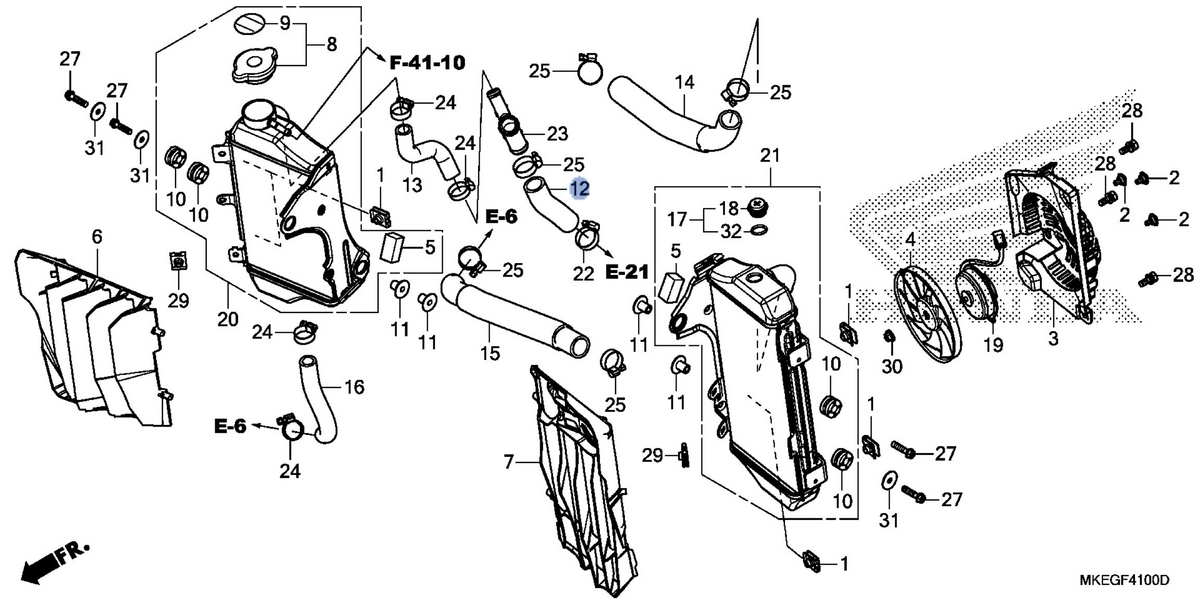 Honda OEM part 19061-MKE-A50