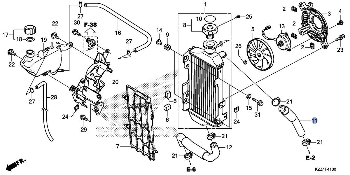 Honda OEM part 19062-KZZ-900