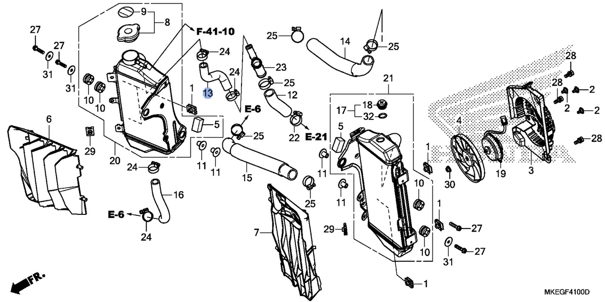 Honda OEM part 19062-MKE-A50