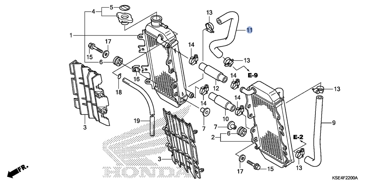 Honda OEM part 19063-KSE-000