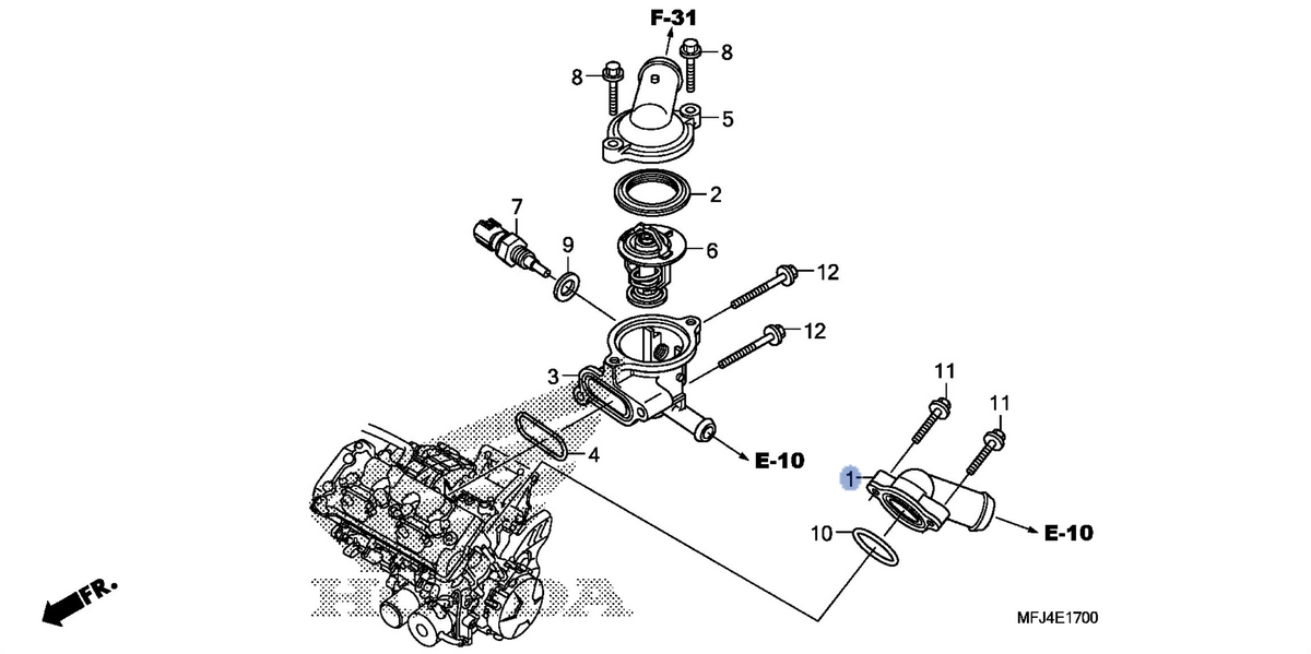 Honda OEM part 19063-MFJ-D00