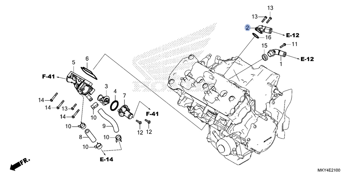 Honda OEM part 19063-MJE-D00