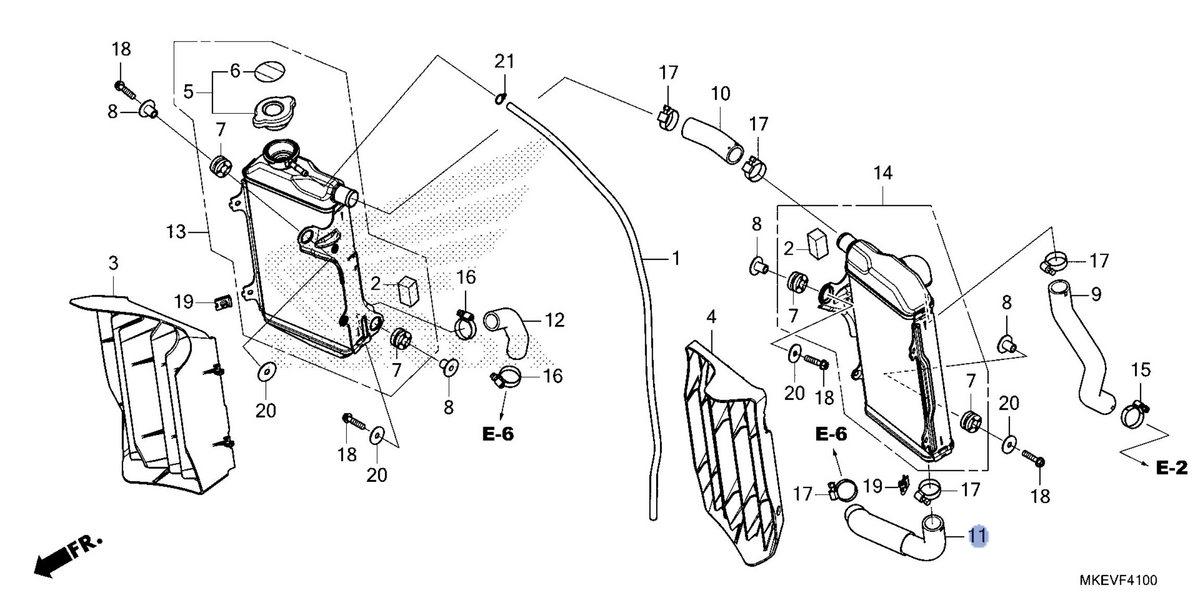 Honda OEM part 19063-MKE-B50