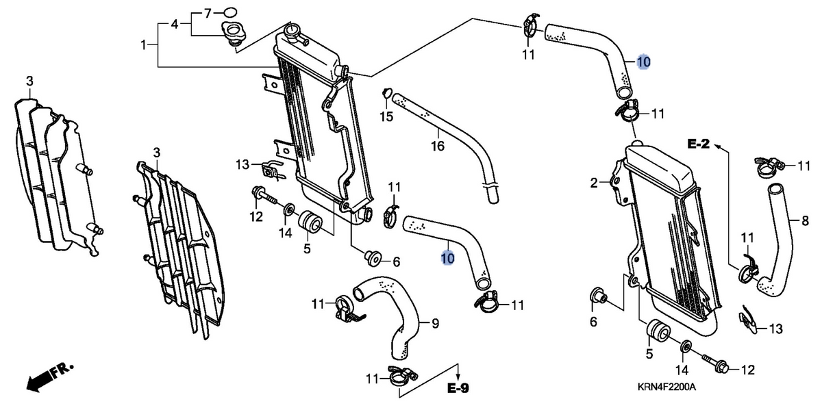 Honda OEM part 19064-KRN-000