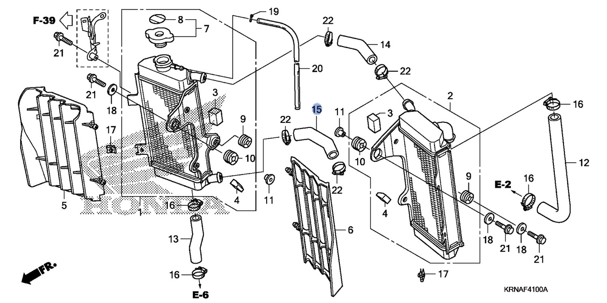Honda OEM part 19064-KRN-A40