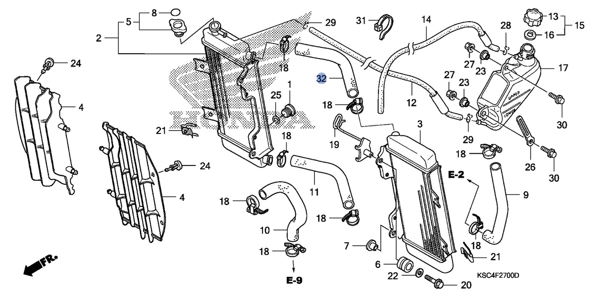 Honda OEM part 19064-KSC-000
