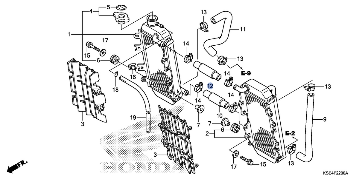 Honda OEM part 19064-KSE-000