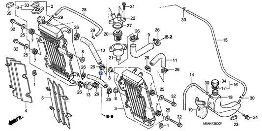 Honda OEM part 19064-MBN-670