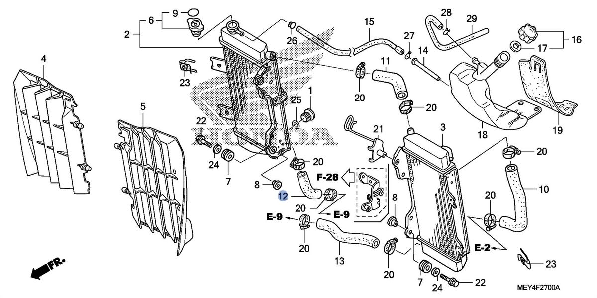 Honda OEM part 19064-MEY-670