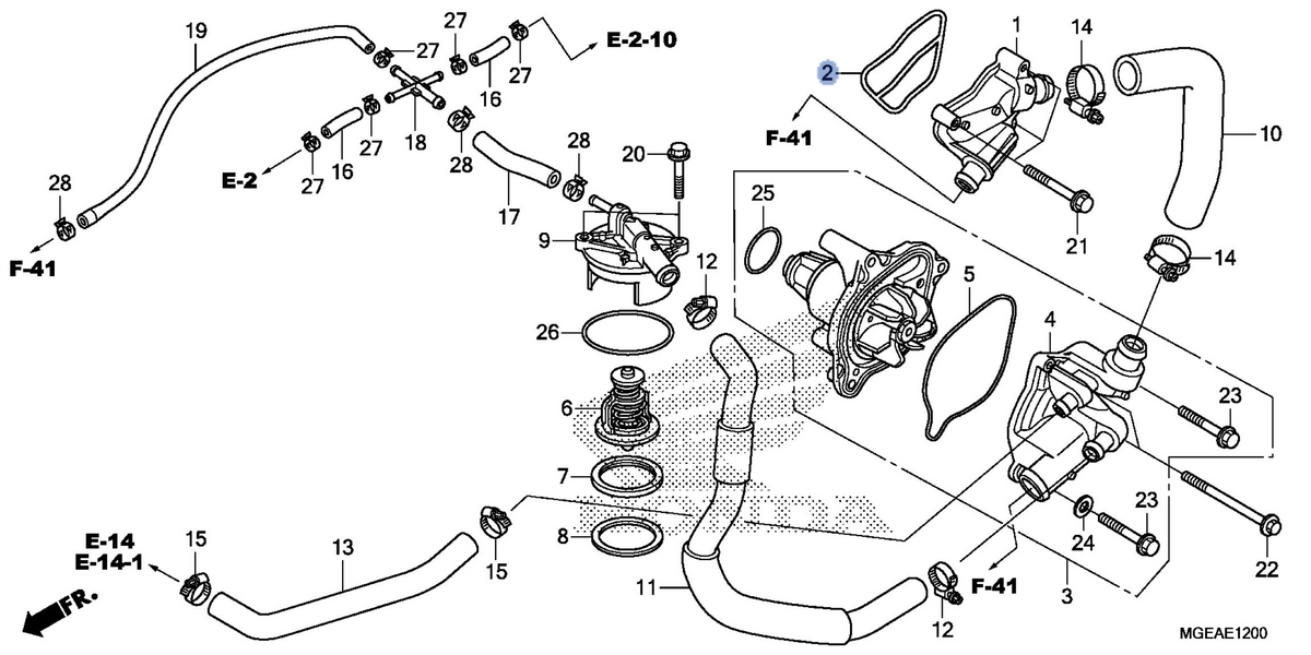Honda OEM part 19064-MGE-000
