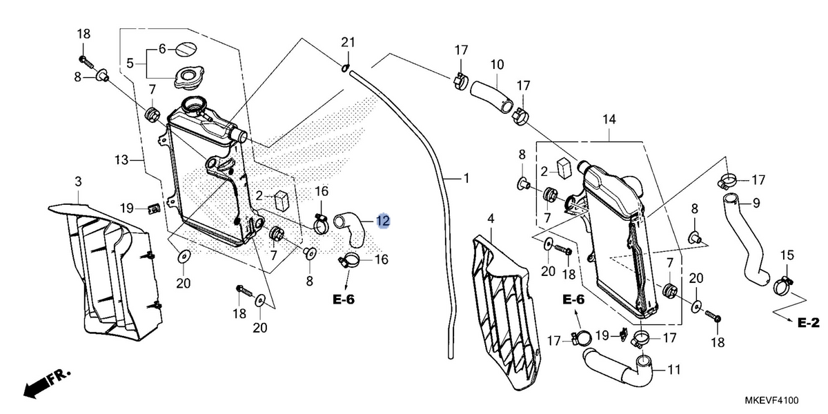 Honda OEM part 19064-MKE-B50