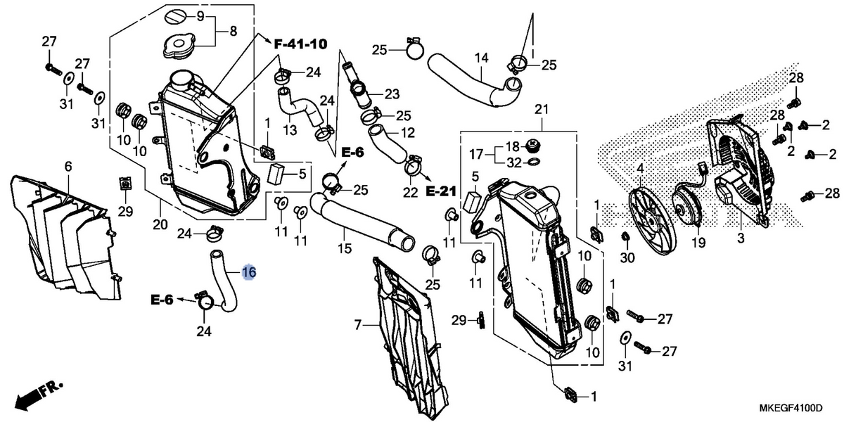 Honda OEM part 19065-MKE-A50